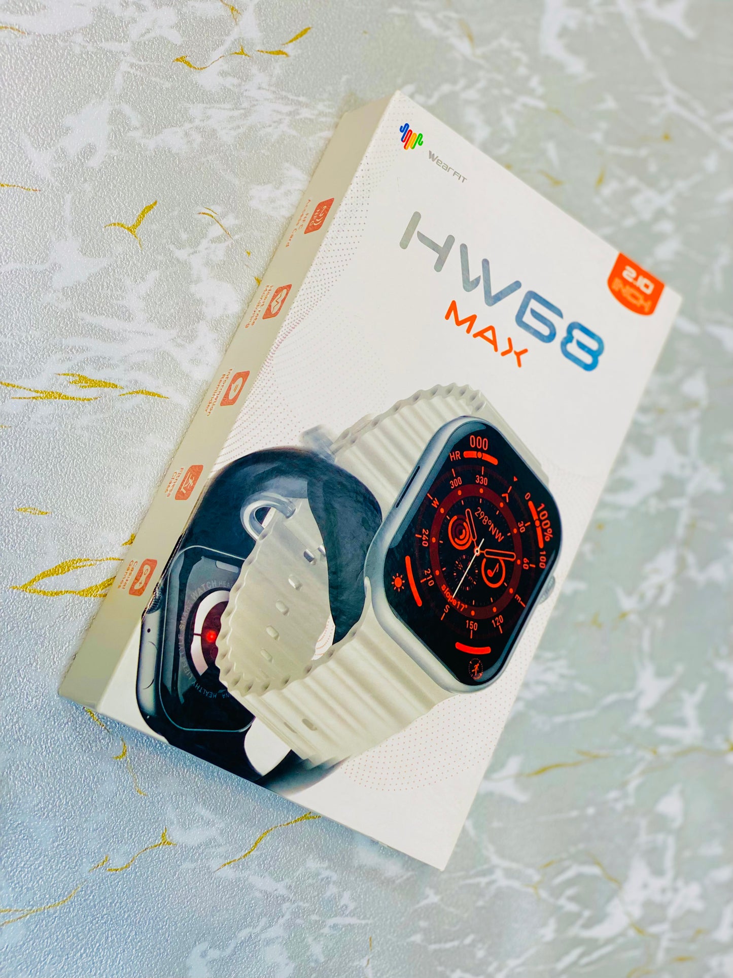 New HW68 Max Smart Watch With Amoled Display & Wireless Charging