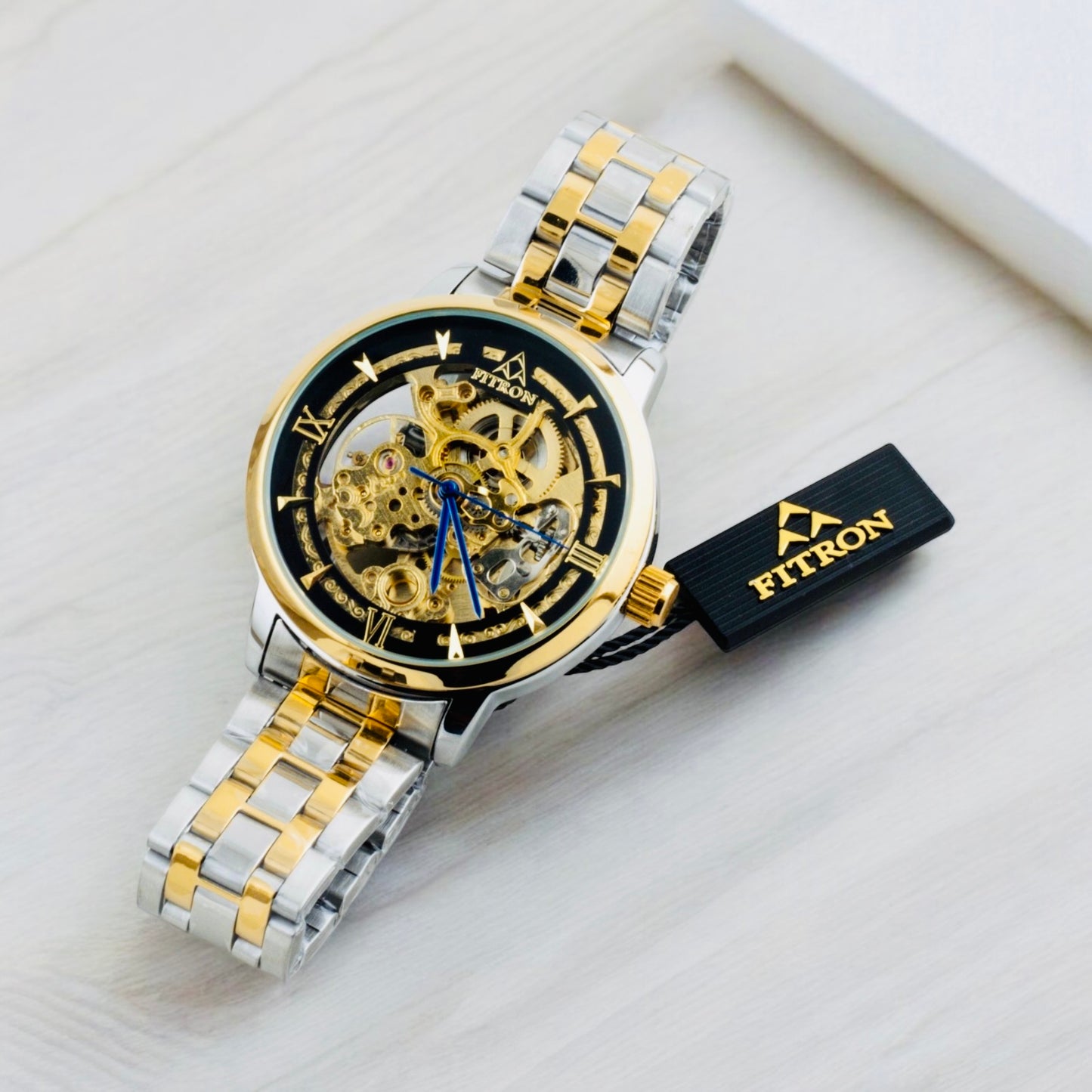 Original FITRON Skeleton Automatic Wrist Watch For Men