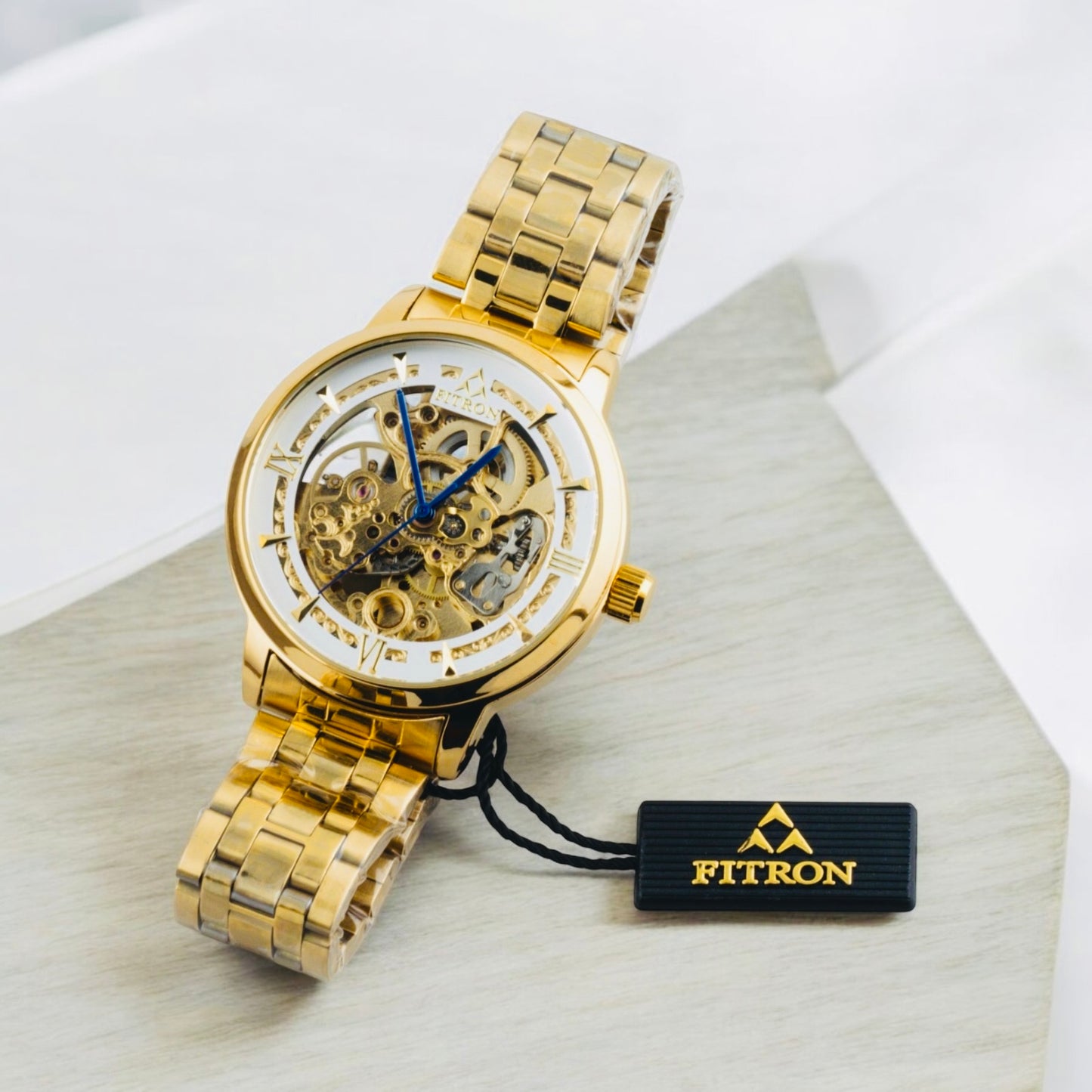 Original FITRON Skeleton Automatic Wrist Watch For Men