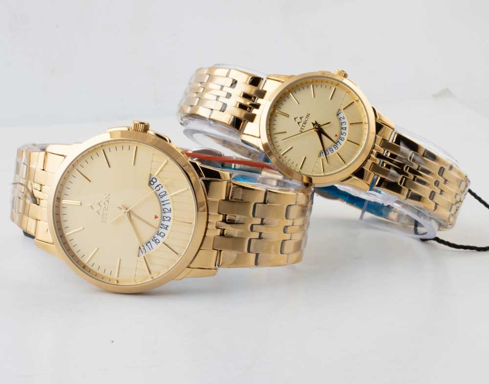 Original FITRON Japan Machine Quartz Movement Couple/Pair Watches