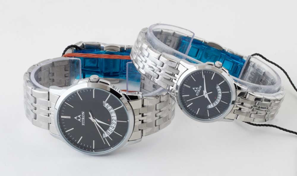 Original FITRON Japan Machine Quartz Movement Couple/Pair Watches
