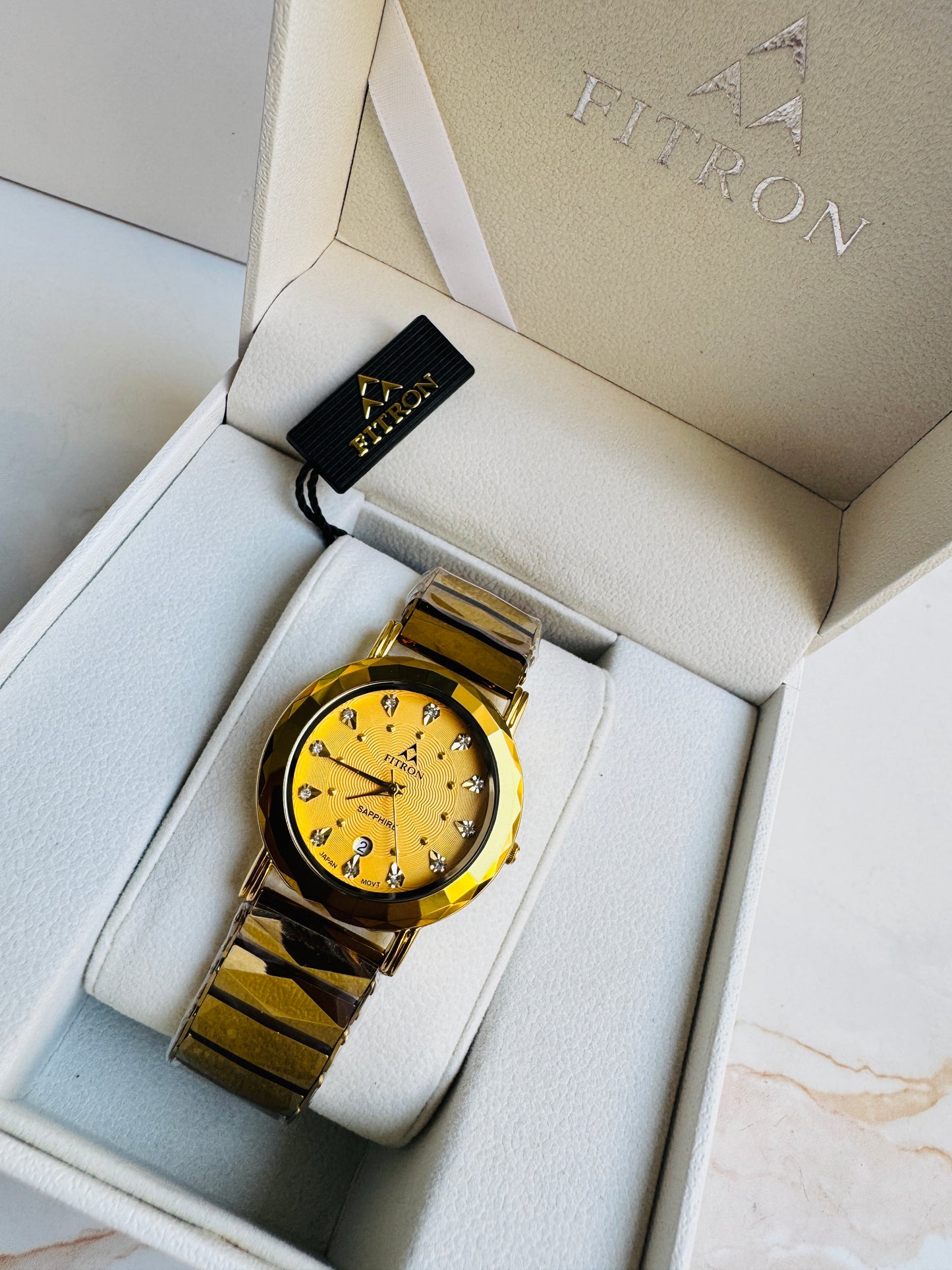 Original FITRON Luxury Sapphire Wrist Watch Japan Quartz Movement
