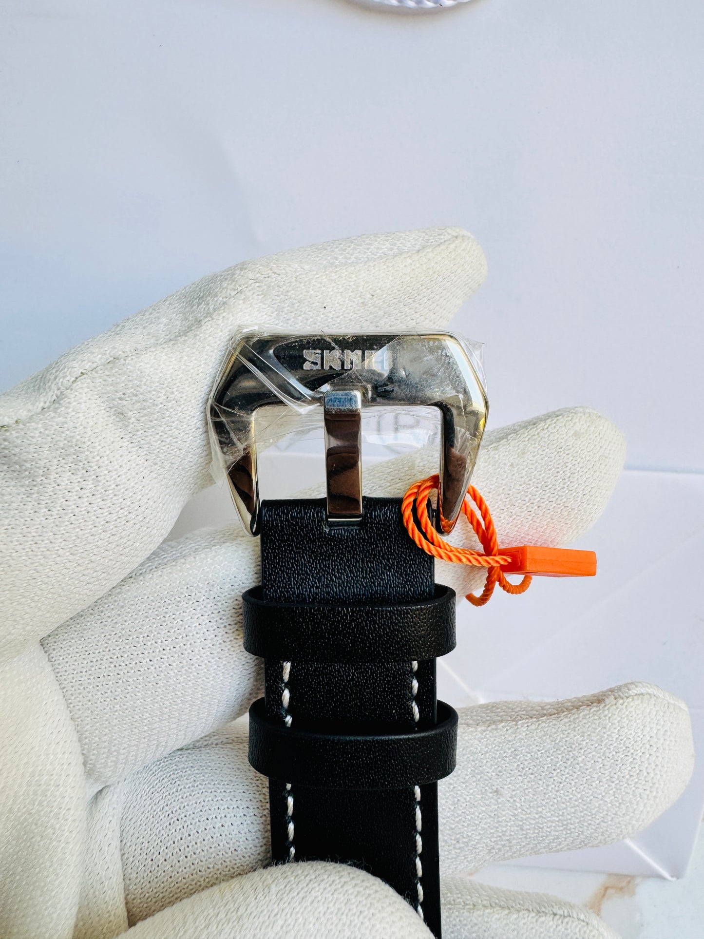 Original SKMEI Luxury Wrist Watch for Men Chronograph Working Leather Strap