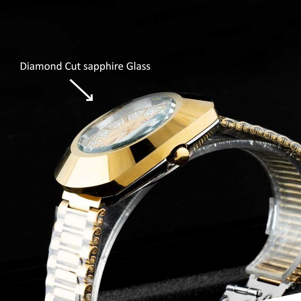 Branded Sapphiree Crystal Scratchless Men Wrist Watch
