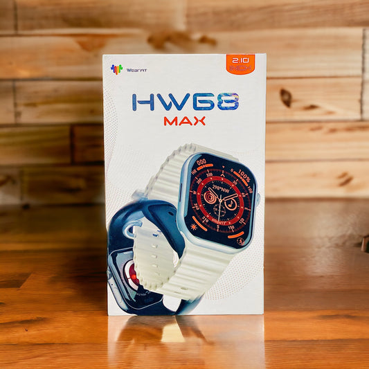 New HW68 Max Smart Watch With Amoled Display & Wireless Charging