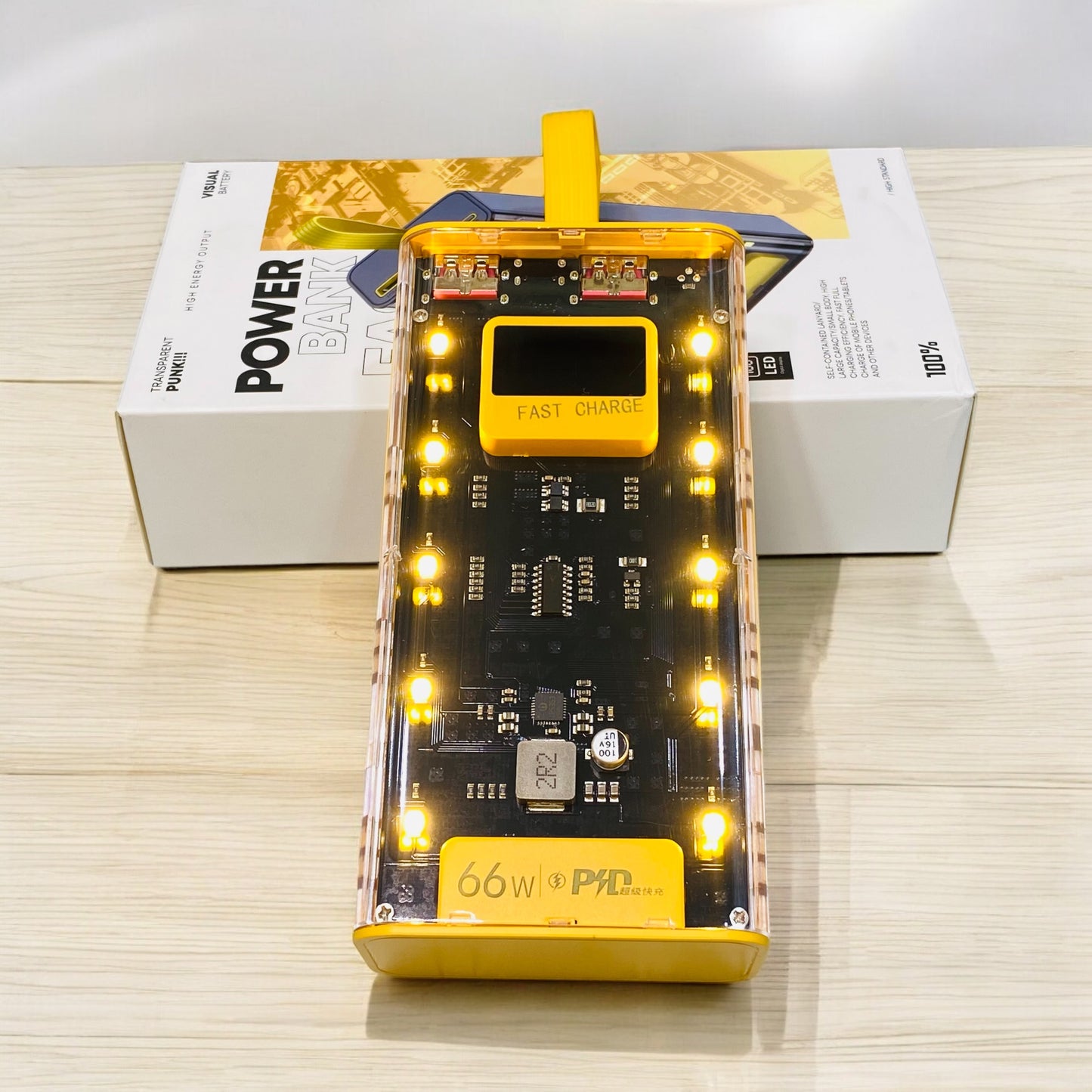 Premium Quality 20,000 mah 66 watt Ultra Fast Charging Power Bank  with LED Lights