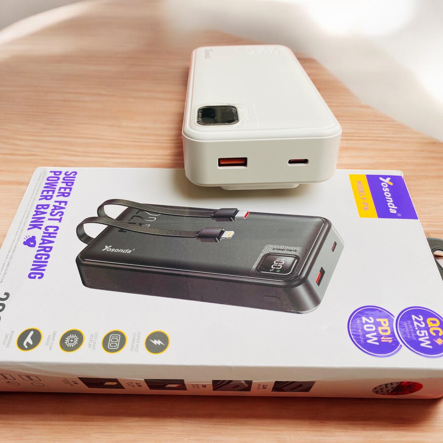 Original YOSONDA 20,000 mah 22.5 watt Quick Charging Power Bank with Display
