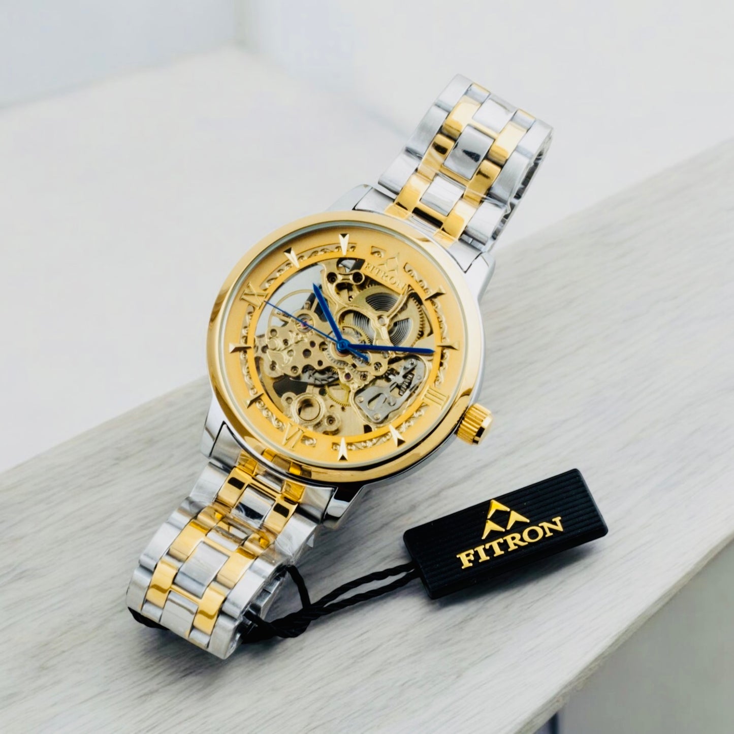 Original FITRON Skeleton Automatic Wrist Watch For Men
