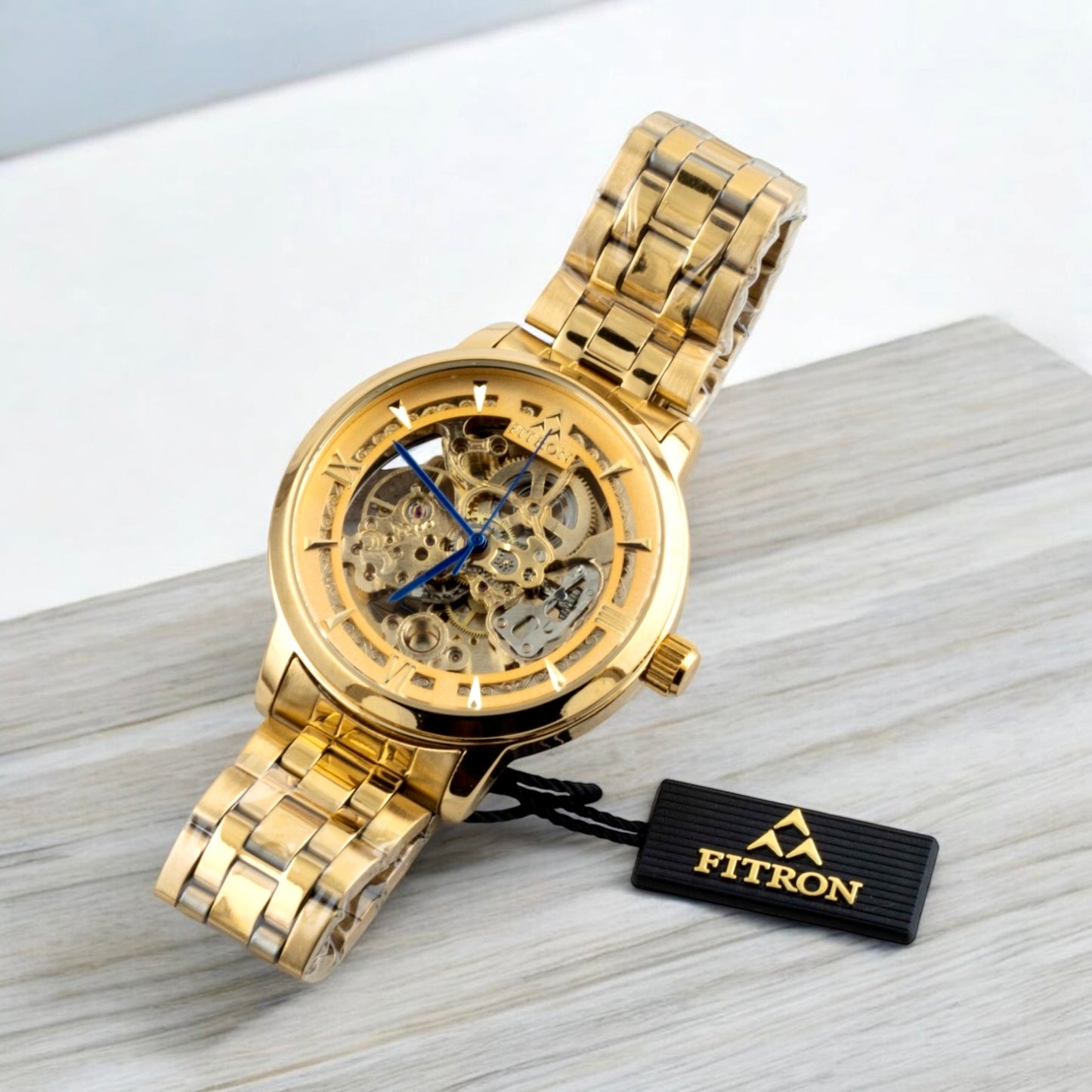 Original FITRON Skeleton Automatic Wrist Watch For Men
