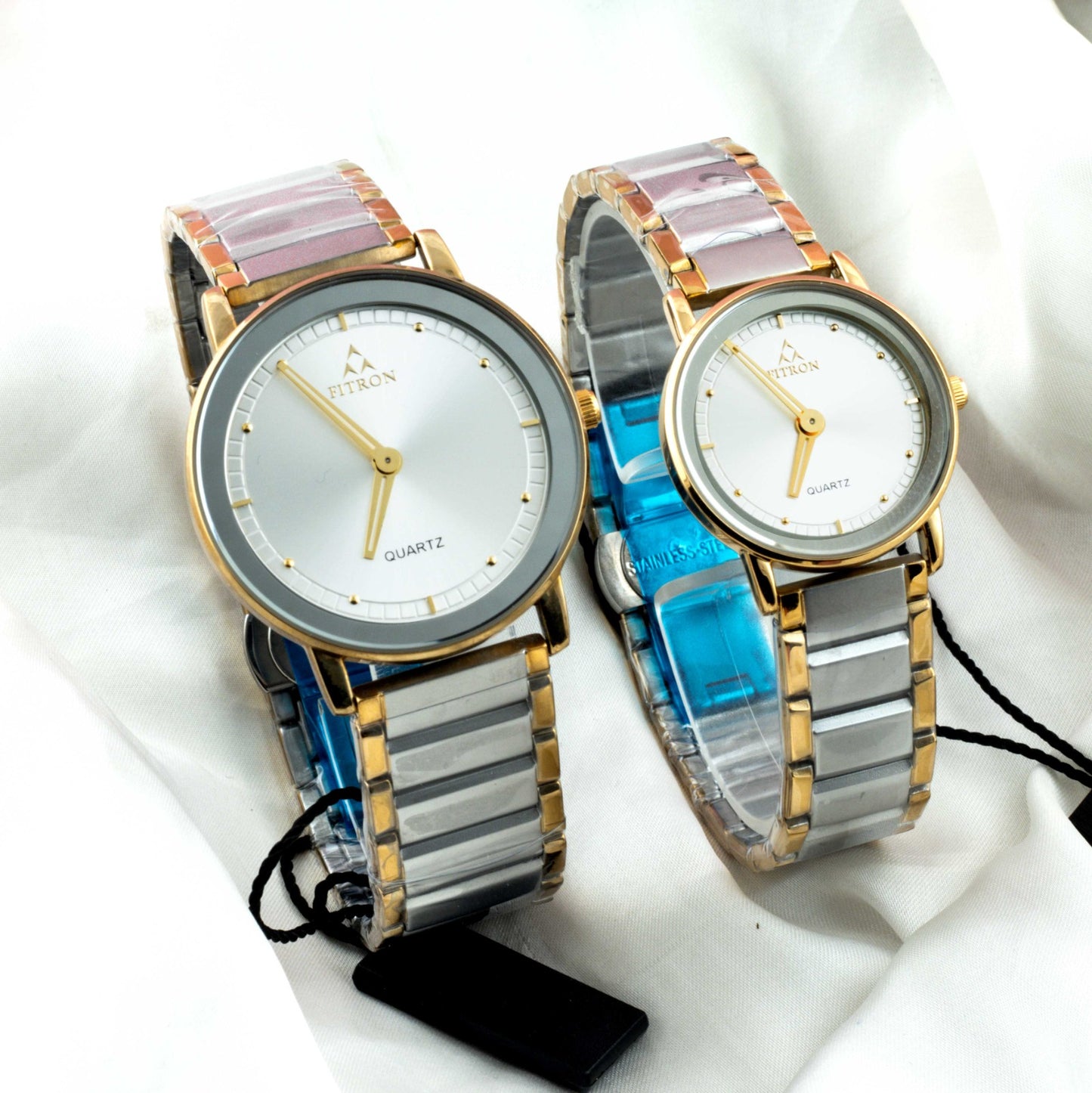 Original FITRON Japan Machine Quartz Movement Couple/Pair Watches