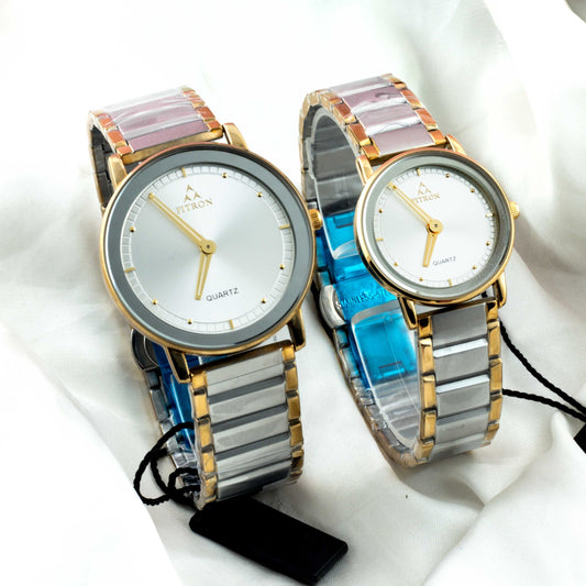 Original FITRON Japan Machine Quartz Movement Couple/Pair Watches