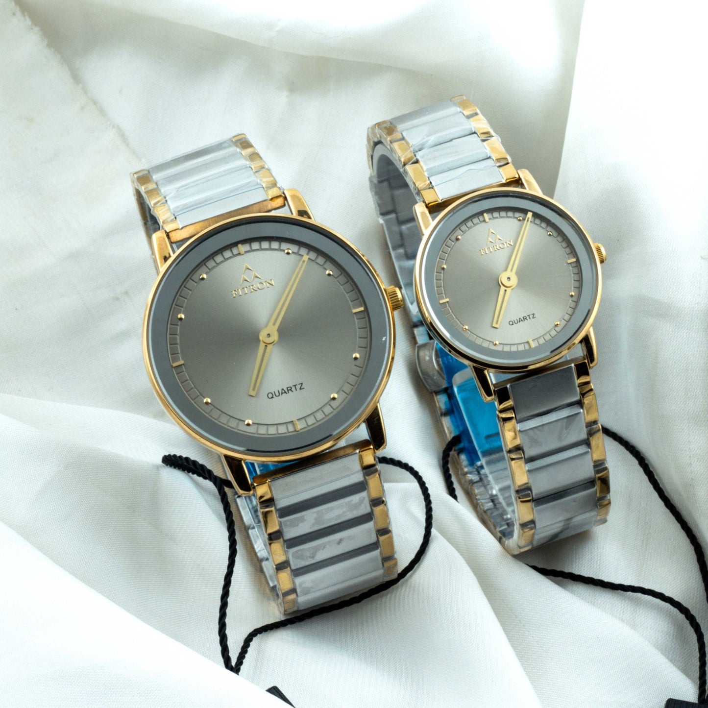 Original FITRON Japan Machine Quartz Movement Couple/Pair Watches