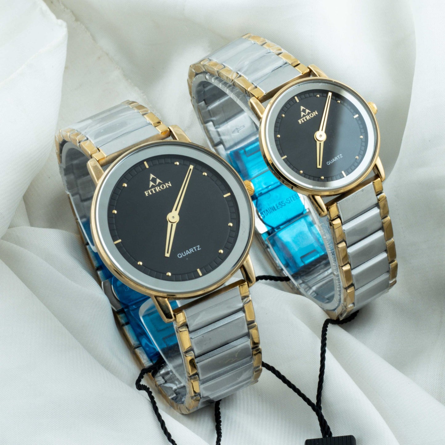 Original FITRON Japan Machine Quartz Movement Couple/Pair Watches