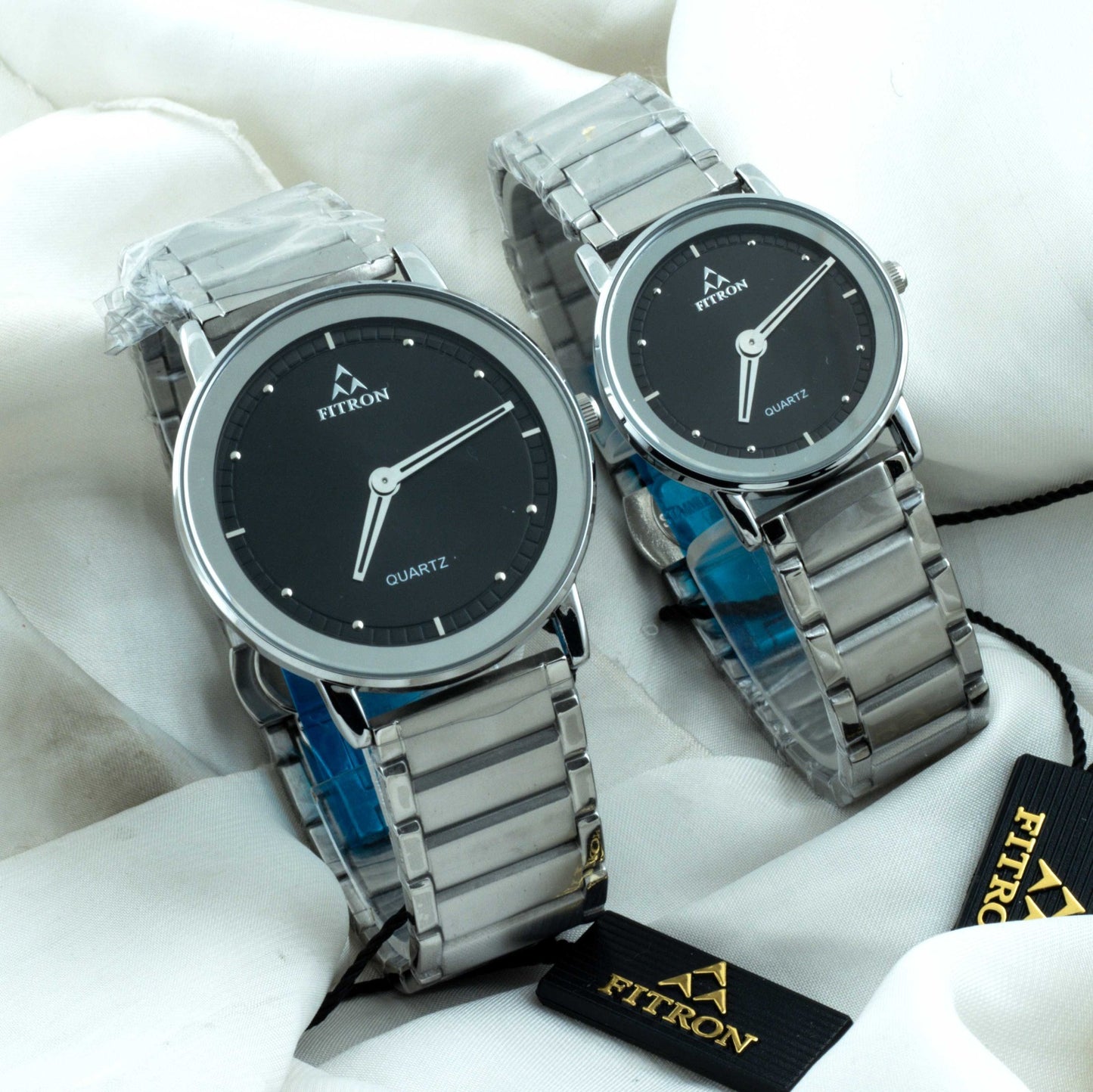 Original FITRON Japan Machine Quartz Movement Couple/Pair Watches
