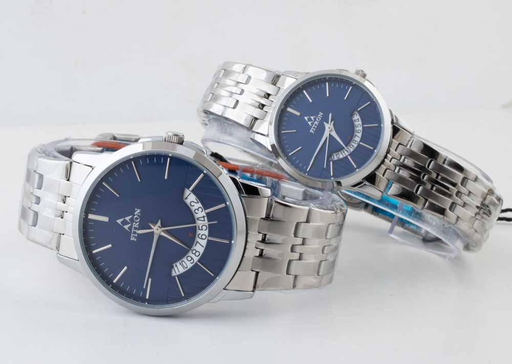Original FITRON Japan Machine Quartz Movement Couple/Pair Watches