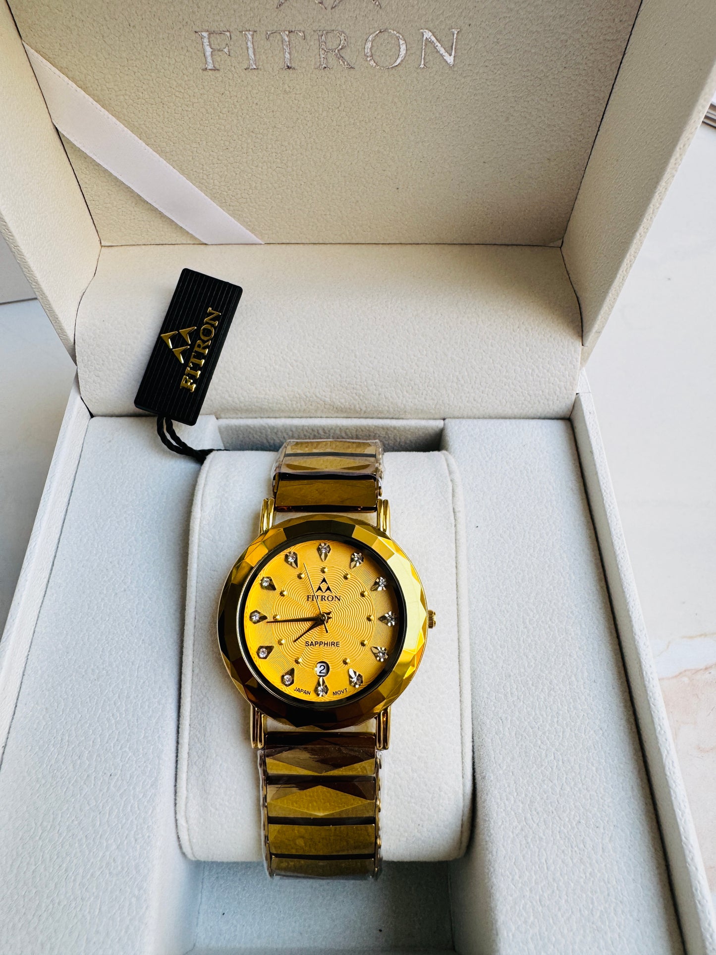 Original FITRON Luxury Sapphire Wrist Watch Japan Quartz Movement