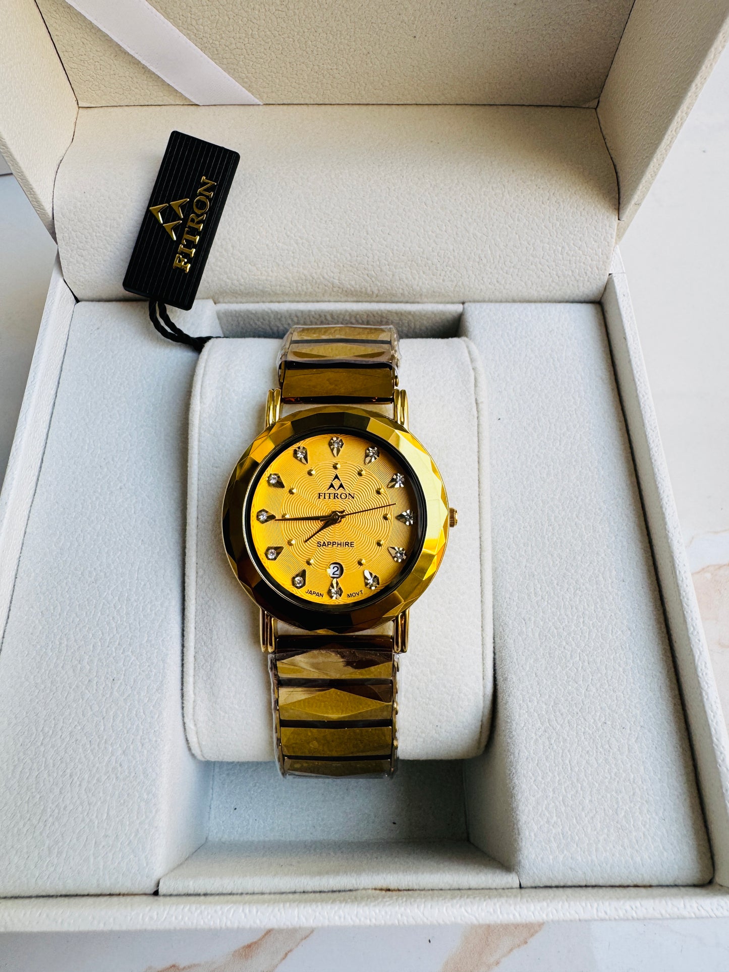 Original FITRON Luxury Sapphire Wrist Watch Japan Quartz Movement